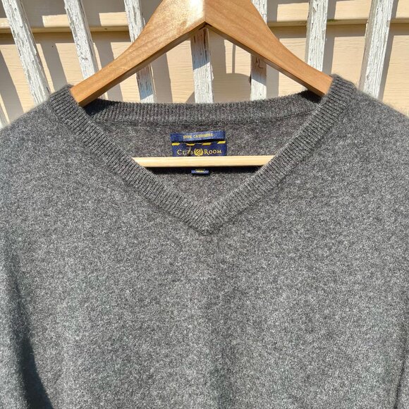 Men's CLUB ROOM 100% Cashmere V Neck Pullover Sweater - Picture 2 of 5
